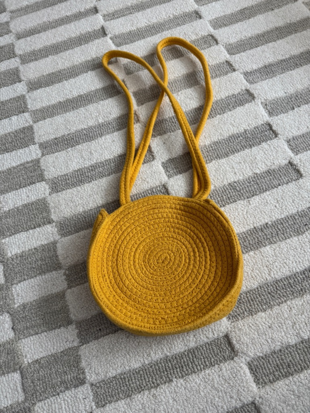 Urban Outfitters Mustard Crochet Round Crossbody Bag